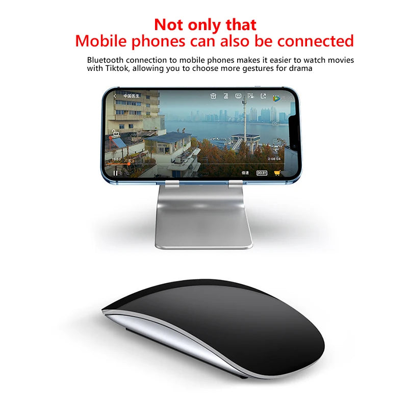 Xiaomi Drahtlose Bluetooth Computer Maus Magie Dual-Modus Stille Wiederaufladbare Touch Schlank Ergonomische PC Mäuse Für Apple Macbook Air