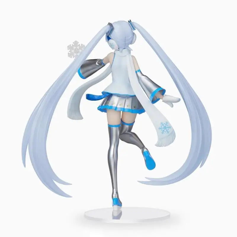 22cm Genuine SEGA Luminasta Hatsune Miku Snow Miku Sky Town Anime Action Figure Model Toys Gift for Birthday