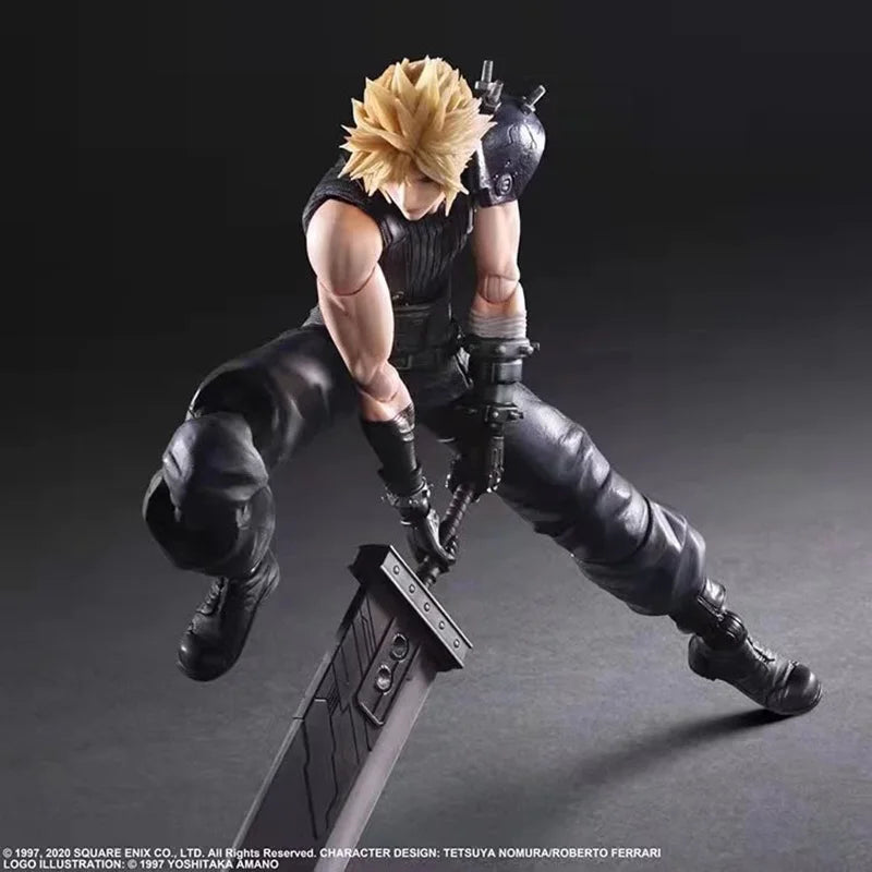 Anime PLAY ARTS VII Cloud Strife Edition 2 PVC Action Figure Collection Model Toys Doll Christmas Gift 25CM