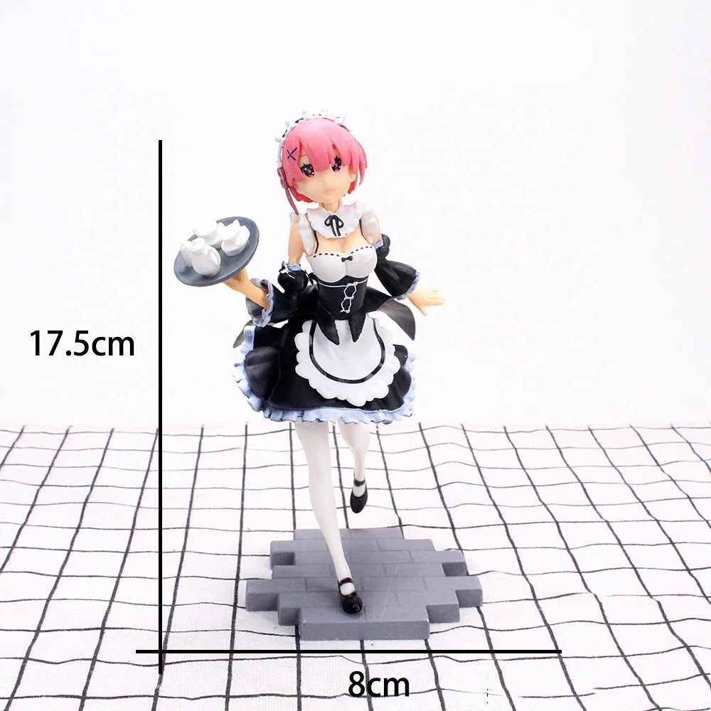 25cm Re:ZERO Starting Life in Another World Anime Figure Rem & Ram Twins Action Figure Rem/Ram Figure Collection Model Doll Toys