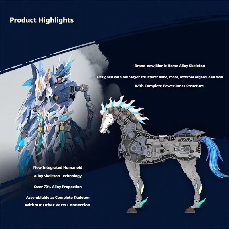 In Stock MOTOR NUCLEAR MNP-XH05 ZHAOYUN Assembling Movable Model Toys Alloy Skeleton Mecha TIANYOUXING LONGDANHUJIANG With Horse