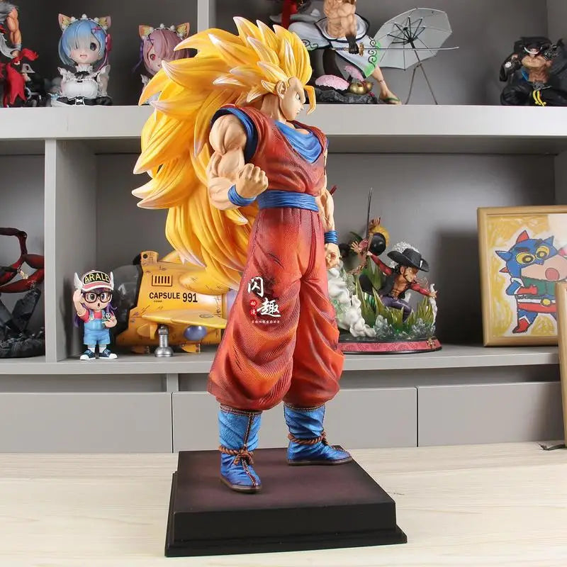 Anime Goku Dragon Ball Figurine Gk Super Saiyan Action Figures Ssj3 Vegetto Model Pvc Collection Toys Gifts