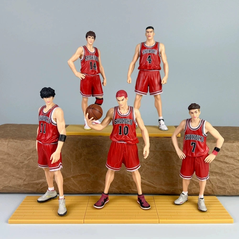 Slam Dunk Anime GK Shohoku Team Stehende Haltung Sakuragi Hanamichi Ryukawa Ahorn Mitsui Shou Handgefertigtes Modell Manga Statue Modell