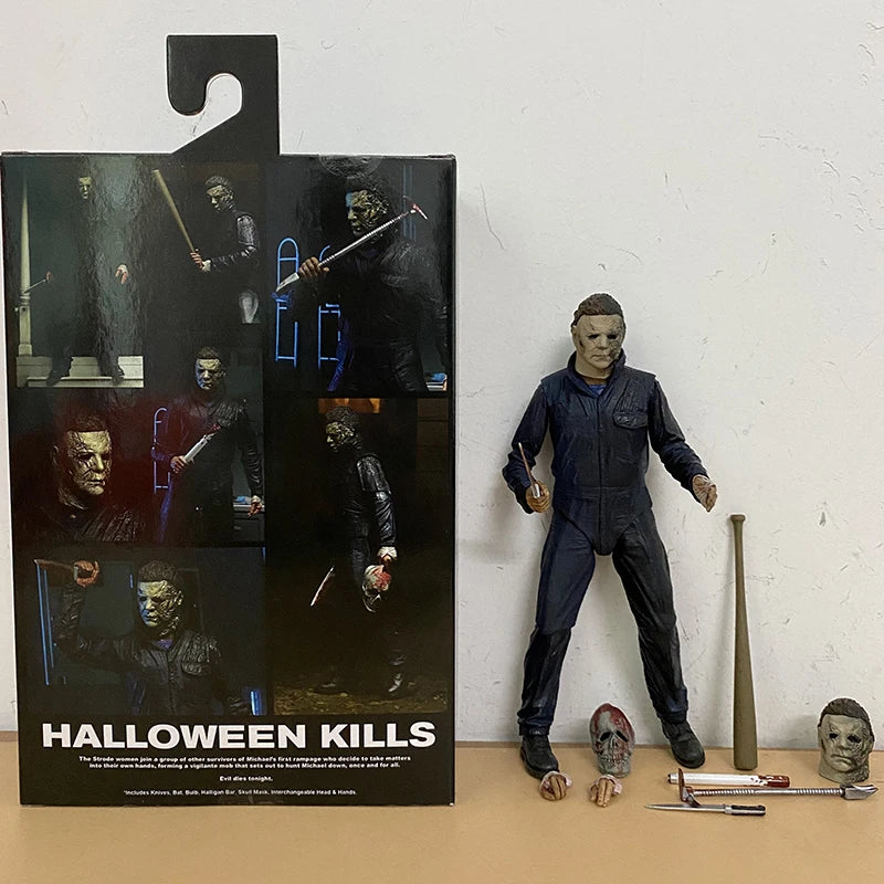 NECA Figure Michael Myers Figure With LED Halloween Ultimate Action Figure Model Toys Joint Movable Doll Christmas Present