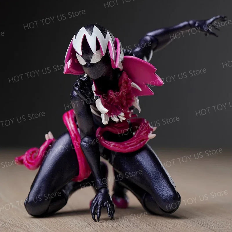 In Stock Venom Gwen Action Figures Anime Figurine Kaiyodo Amazing Yamaguchi Revoltech Statue Ko Model Gk Collection Kid Toy Gift