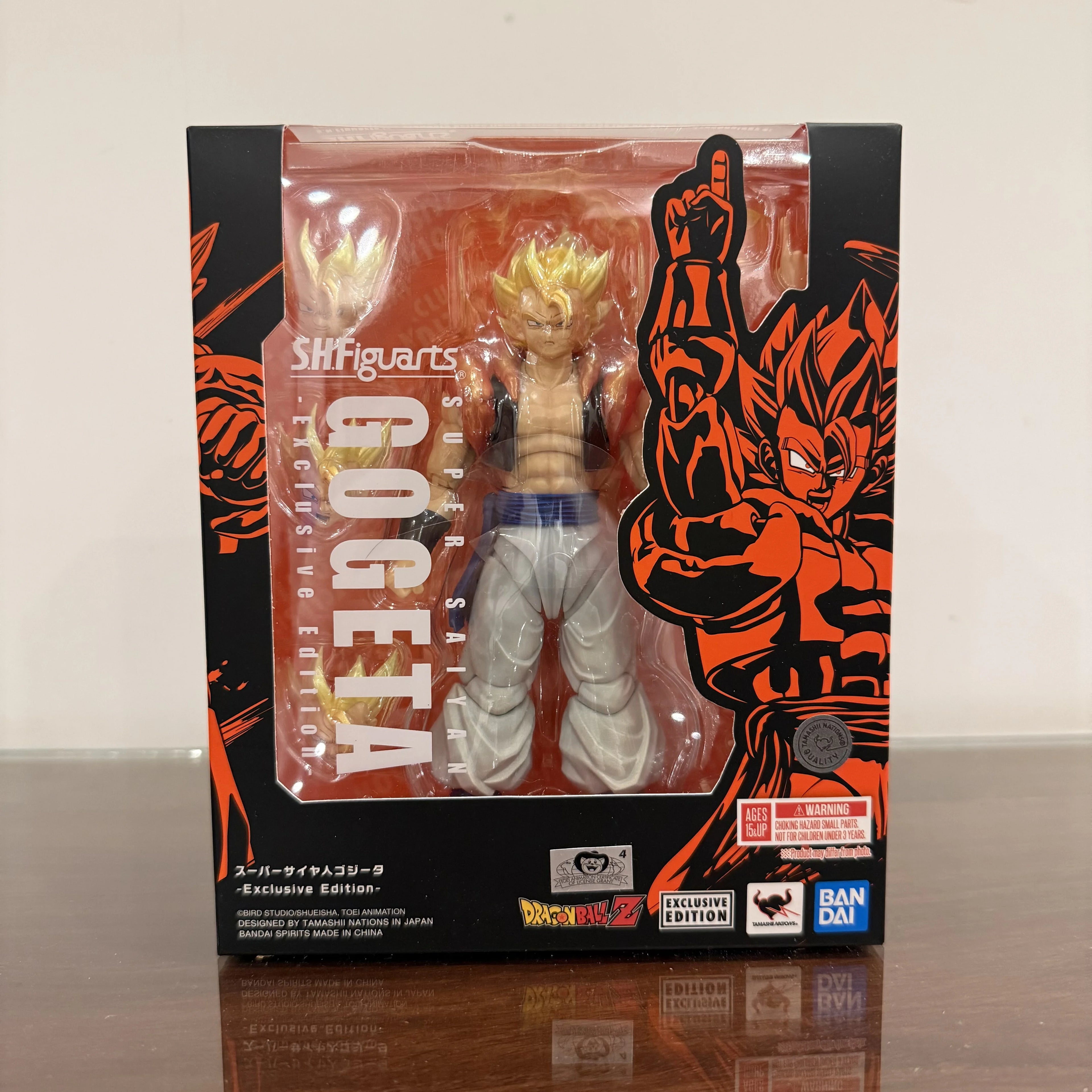 Bandai Nycc Exclusive Dragon Ball S.H.Figuarts Gogeta Super Saiyan (Yellow Hair) - In Stock