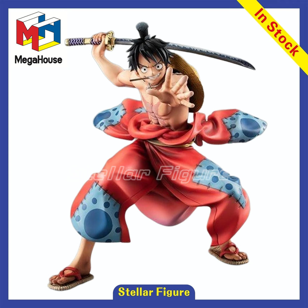 【SF】In Stock MegaHouse Portrait.Of.Pirates ONE PIECE Monkey D. Luffy 1/8 Scale Figures Model Collection Gift