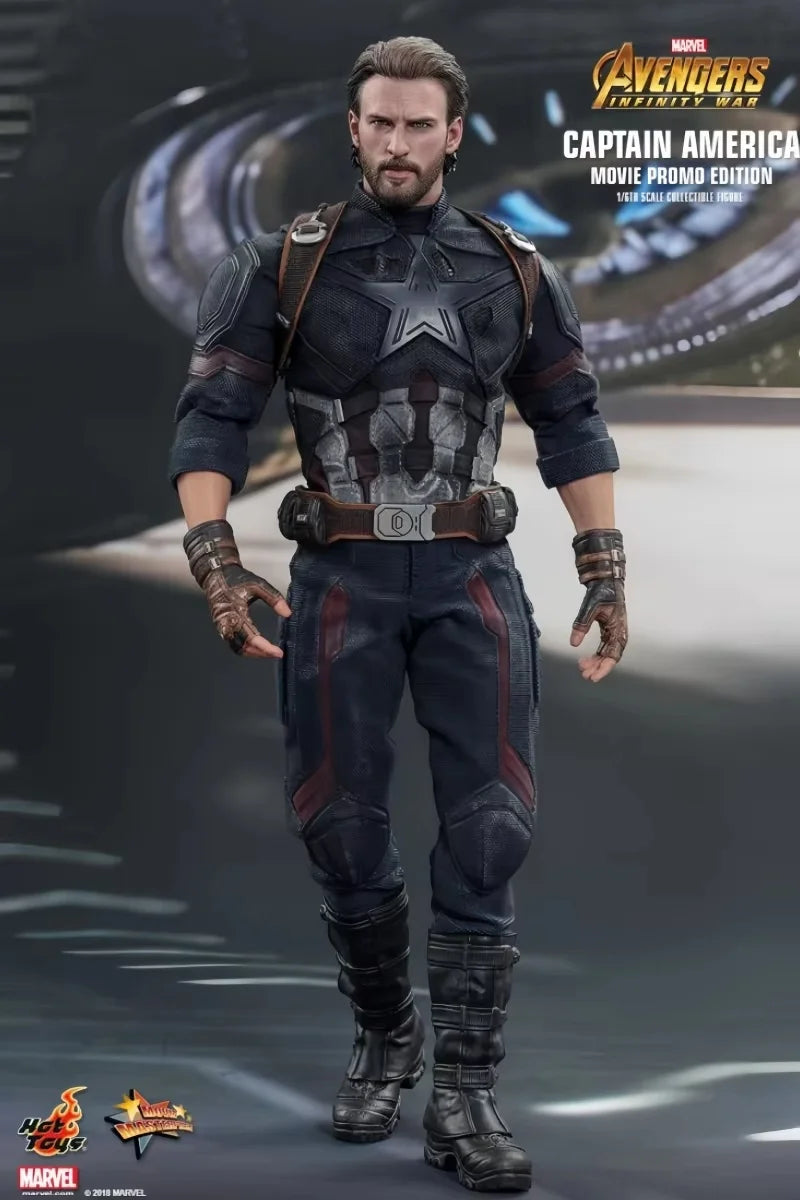 Hot Toys Captain America Steve Rogers Action Figure 1/6 Avengers Anime Figure MMS480 Statue Deluxe Edition Model Collection Toy
