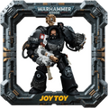 JOYTOY Warhammer 40K 1/18 Scale Action Figure - Iron Hands Terminator Captain with Interchangeable Weapons & Display Base