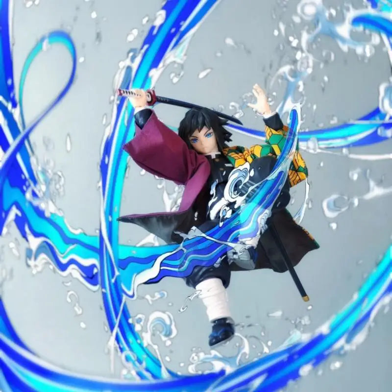 Demon Slayer Аниме Tomioka Giyuu Ново Shf Ръчно изработено кимоно облекло Облекло е подходящо за подвижни хуманоидни играчки размер 1/12