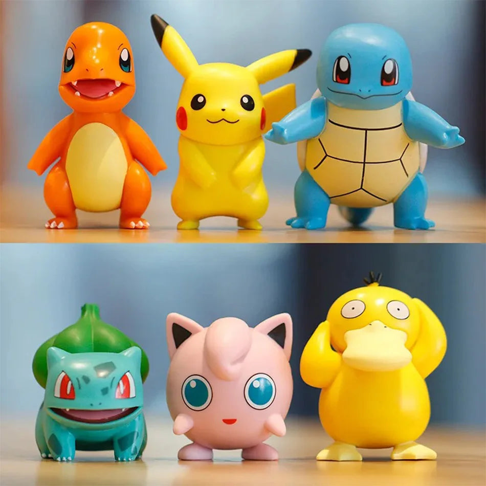 Hot Sale 6PCS Anime Figures Mini Toy Models Charmander Psyduck Cute Collectible Dolls Kids Surprise Gift Exquisite In Stock