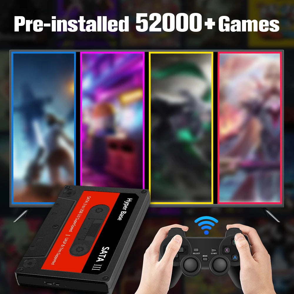 Batocera 500GB/2TB Retro Game Console With 52000+Games Gaming HDD For PS3/PS2/Wii/Sega Saturn/N64/NDS/SNES/MAME for Windows PC