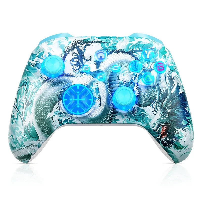 Controller for XBox One/Series S/X/PC Console Wireless Dual Vibration Game Joystick W/ RGB Hall Effect 6-Axis Gyro FUNC Gamepad