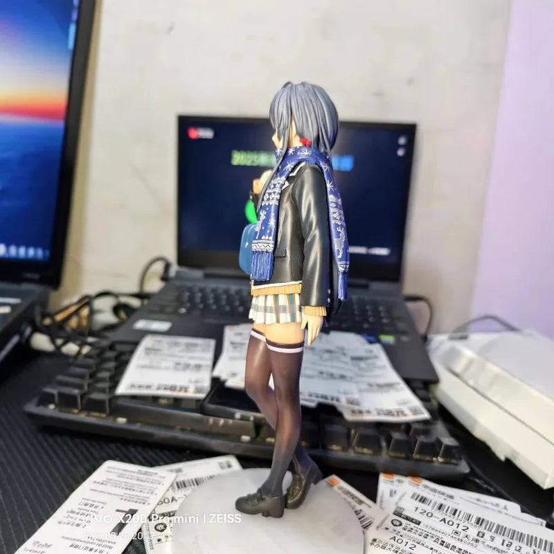 26cm My Teen Romantic Comedy Snafu Yukinoshita Yukino School Uniform Anime Figure Winter Clothing Toy Doll Statue Collect Decor