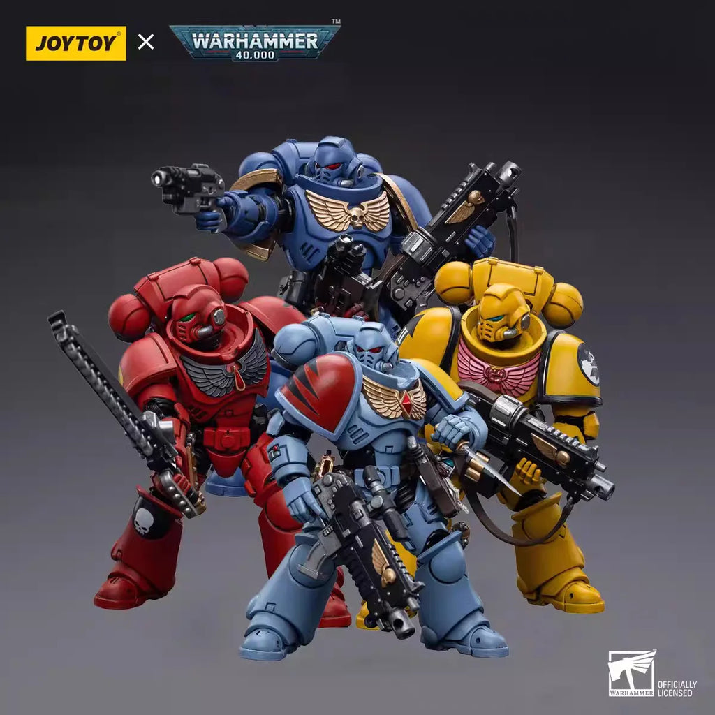 【In Stock】JOYTOY Warhammer 40K Space Wolves Imperial Fists Ultramarines Blood Angels Intercessors 1/18 Action Figures Toys