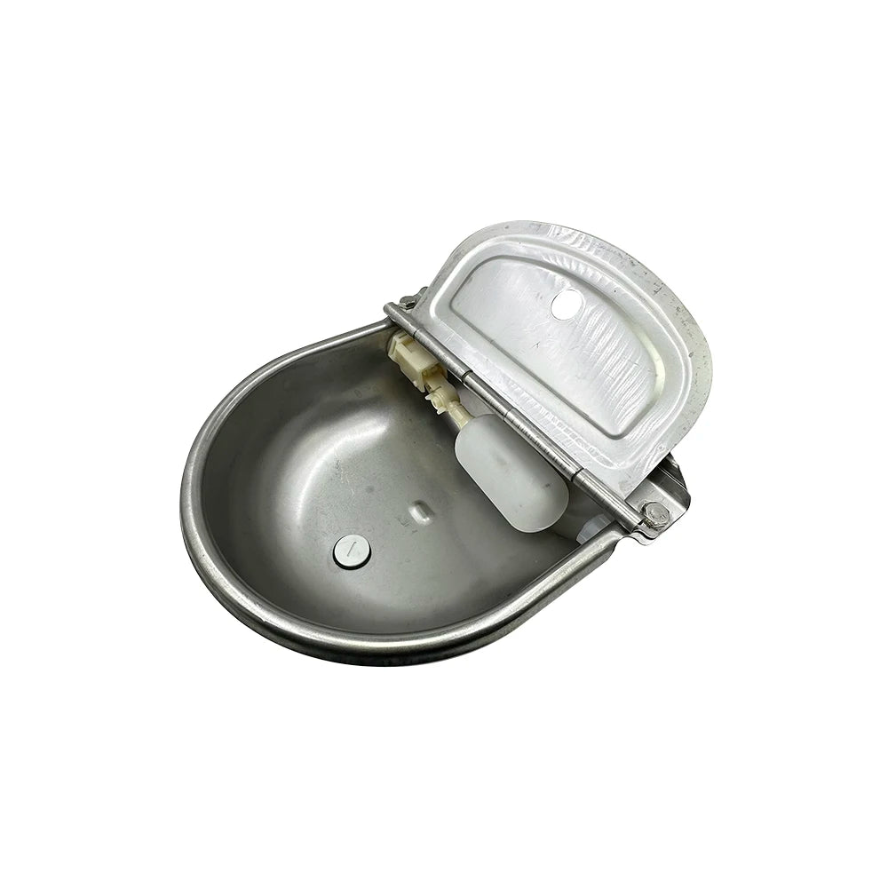 304 Stainless Steel With Drain Hole Drink Automatic Float Farming Trough Horse Cow Water Bowl Supplies Sheep Dog Pet Goat Cattle