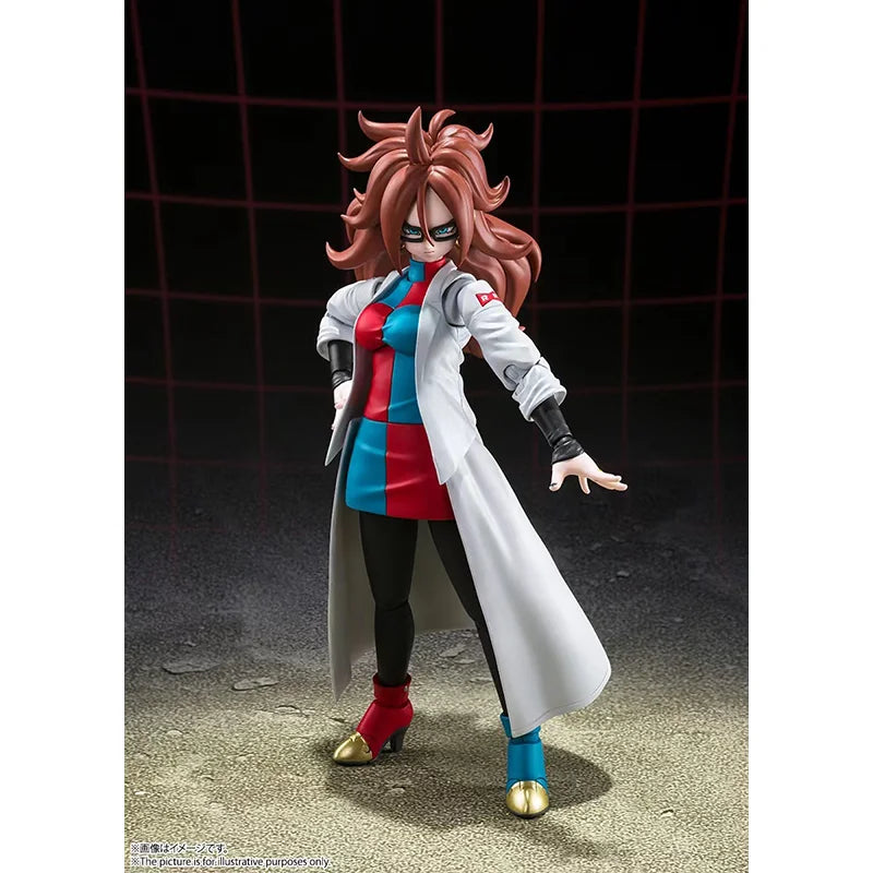 100% Original Bandai S.H.Figuarts SHF Dragon Ball Fighters Android 21 In Stock Anime Action Collection Figures Model Toys