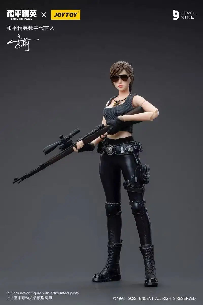 JOYTOY LEVEL NINE Action Figures Anime 1/12 16cm FRONTLINE CHAOS Gilly Anime Figure Model Toy