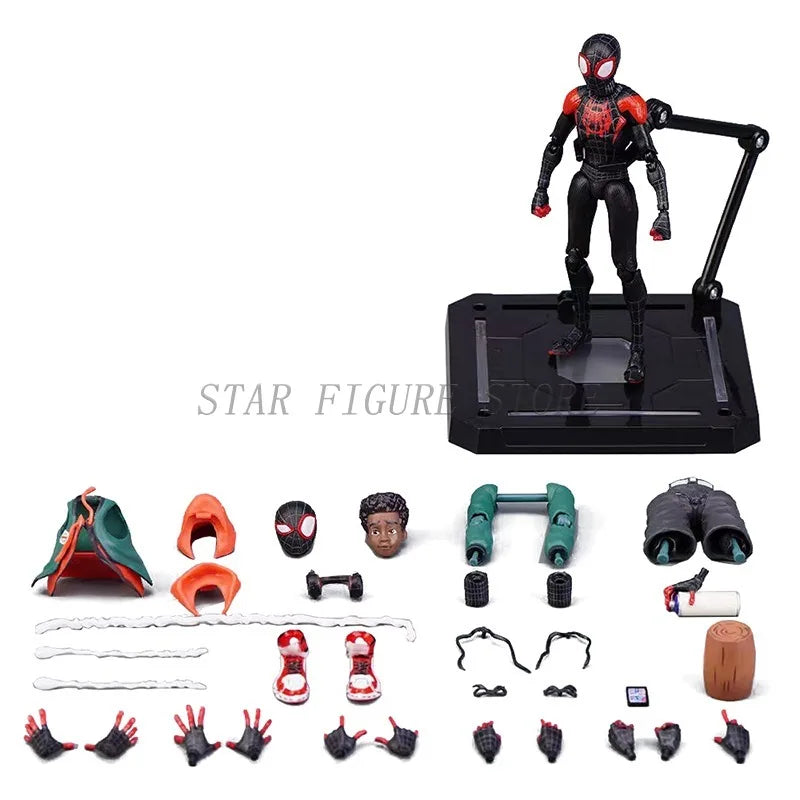 Sv Action Spider-Man Peter Parker Action Figure Collection Sentinel Marvel Into the Spider-Verse Spiderman Figurine Model Toys