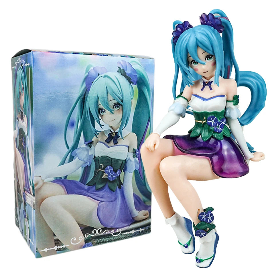 Anime Hatsune Miku Doll Model Cartoon Cute Kawaii Toys PVC Model Action Figures Car Dashboard Decoration Holiday Gift