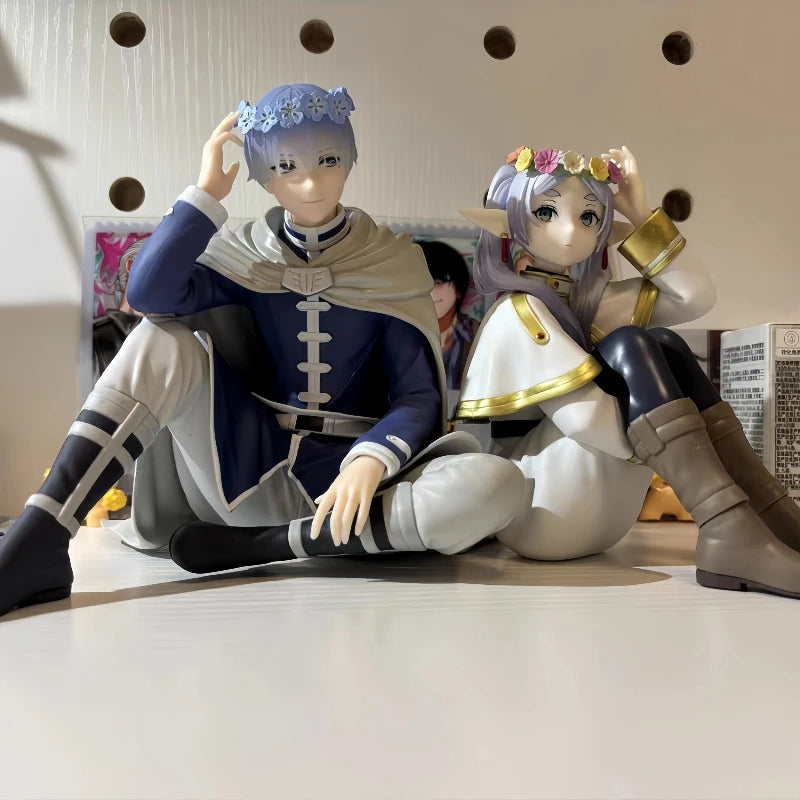 Frieren Beyond Journey'S End Flower Crown Frieren Himmel Action Figure Collectible Cute Desktop Ornamental Model Birthday Gifts