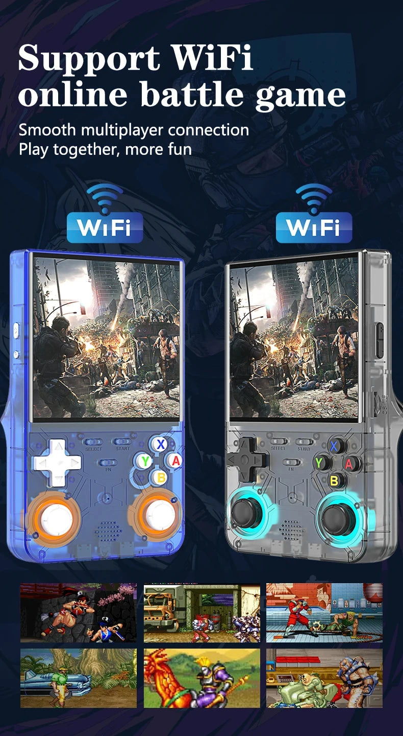 R36Ultra Retro Handheld Video Game Console Linux System 4.0-inch WIFI IPS Screen Portable Pocket Video Player Game friend Gift