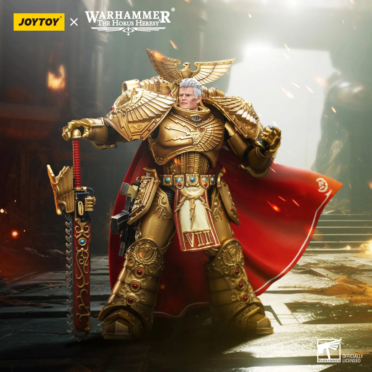JOYTOY Warhammer The Horus Heresy Imperial Fists Rogal Dorn Primarch of the Vllth Legion 1:18 Action Figure Collection Gift