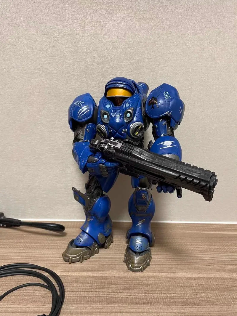 Starcraft 2 Handmade Model Terran Machine Gunman Tekis Finley Toy Doll With Movable Doll Model Ornaments Birthday Gift