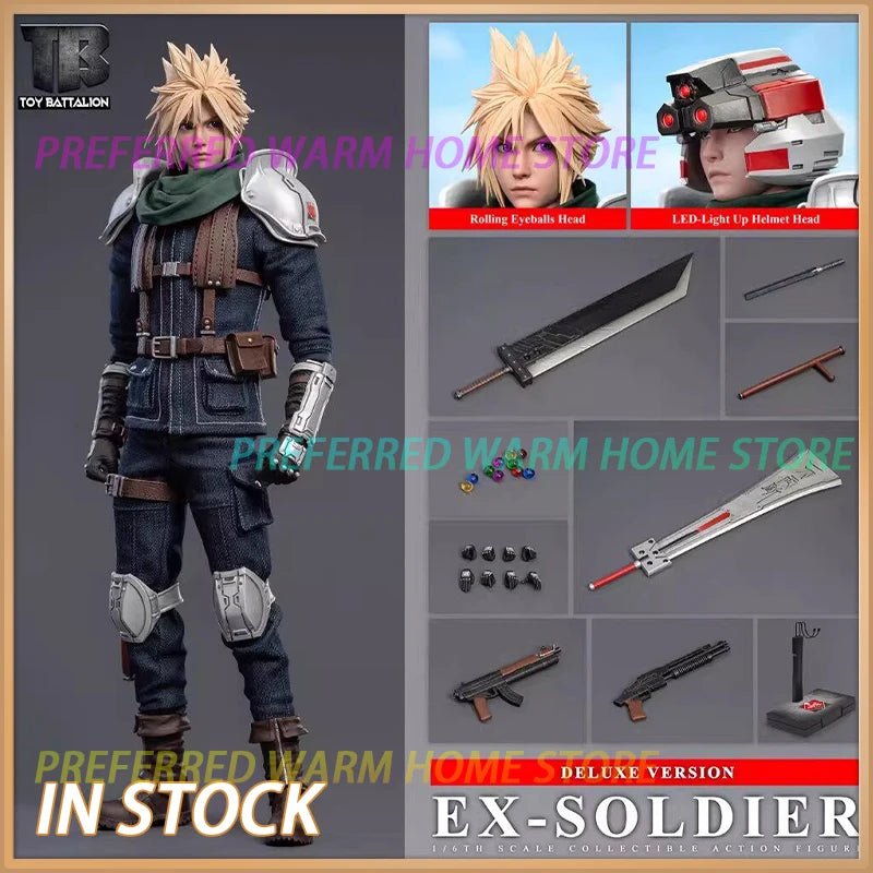 In Stock Original TOYS BATTALION TB025AB Cloud Strife Movable Model Toys EX-SOLDIER 1/6TH SCALE CILLECTIBLE ACTION FIGURE