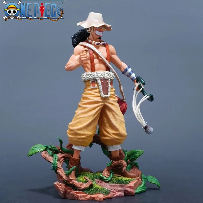 25cm/9.8in Anime Figure One Piece Figure Usopp Figure Luffy PVC Statue Collectible Model Toys Gifts
