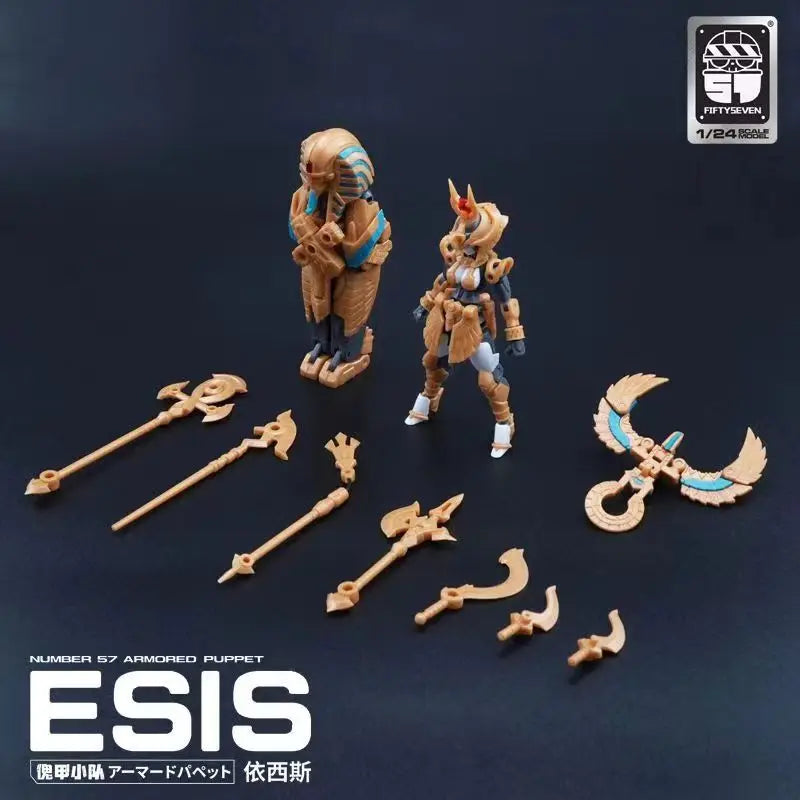 Fiftyseven Number 57 No 57 Armored Puppet Oni Flame With Transparent Armor 1/24 Sale Assembly Model Action Figure Gift