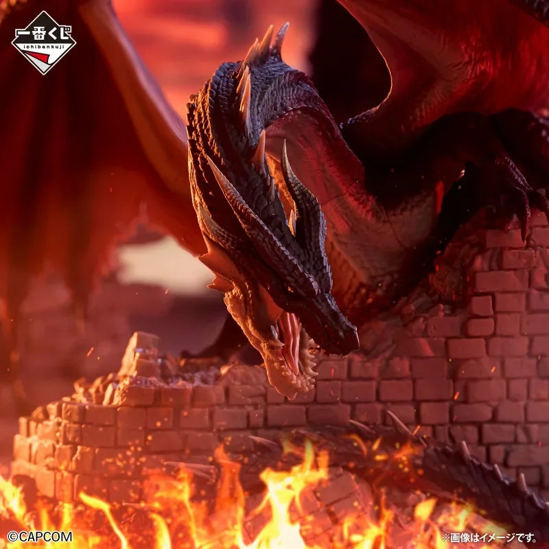 In Stock Bandai Ichiban Kuji Monster Hunter 20th Anniversary B Fatalis Miraboreas Anime Figure Action Model Toys Gift Boy