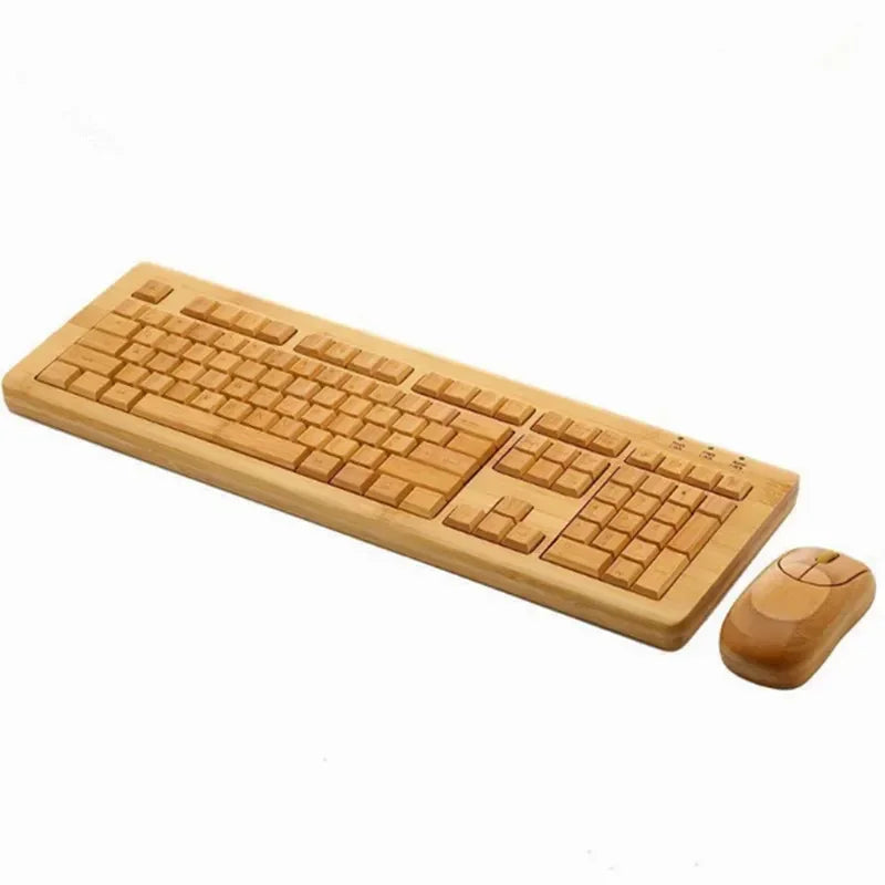 Best selling Wooden keyboard and mouse,Wired Bamboo Keyboard and mouse, Bamboo Wireless Computer Keyboard
