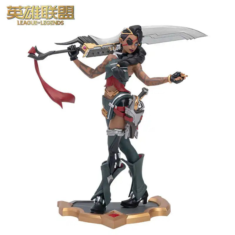 Original LOL League of Legends Gwnya Sononu Raven Medium Skulptur Anime Action Puppe Serie Zubehör Modelle Spielzeug Geschenke