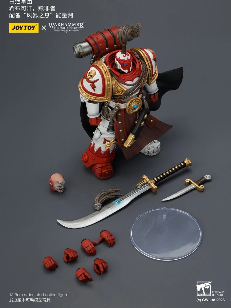 JOYTOY Warhammer Action FigureThe Horus Heresy White Scars Hibou Khan 1/18 Moveable Model Anime Figure Decor Toys Boy Gift New