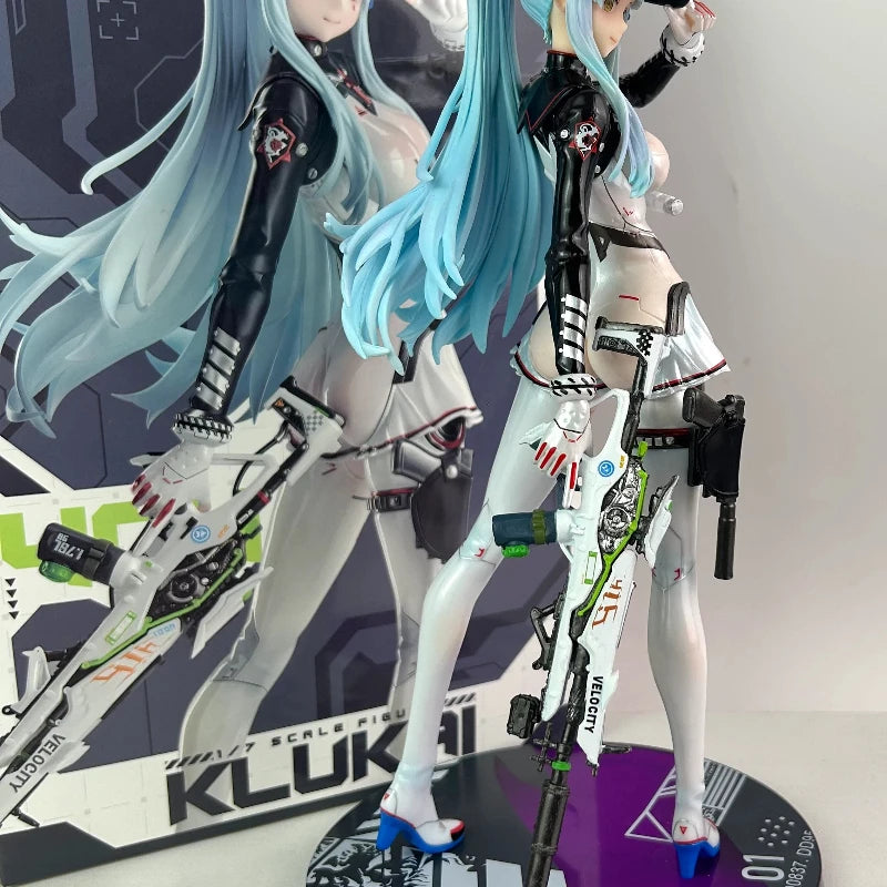 GW HK416 Mecha Girl Anime Figure Fully Painted Collectible Model Desktop Ornament Two Dimensional For Adult Hobby Collectors