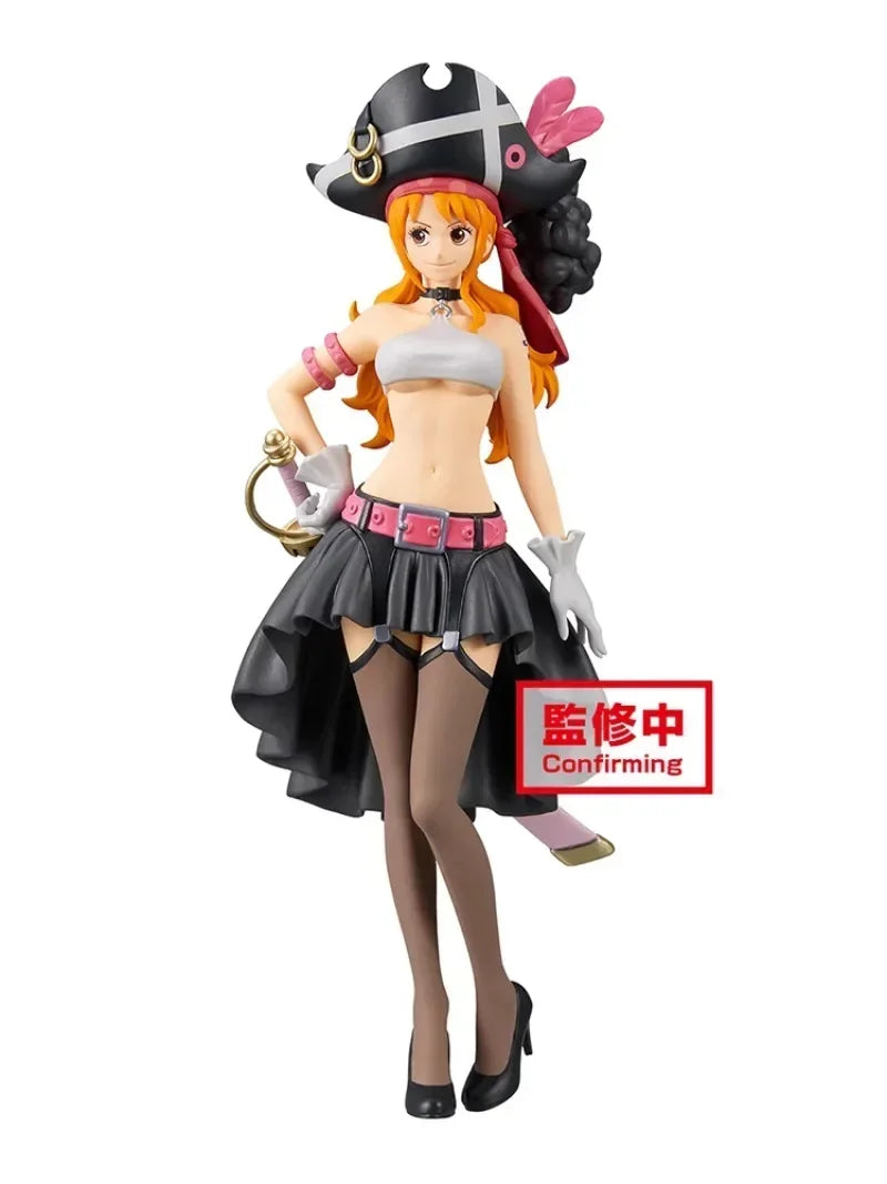 In Stock Bandai Original BANPRESTO Anime ONE PIECE FILM RED DXF Nami PVC Figure Action Figures Model Toys WY