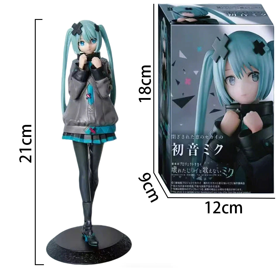 In Stock Hatsune Miku Anime Figure Fashion Subclture Miku Action Figure Christmas Gift PVC Collection Model Kawaii Girl Doll Toy