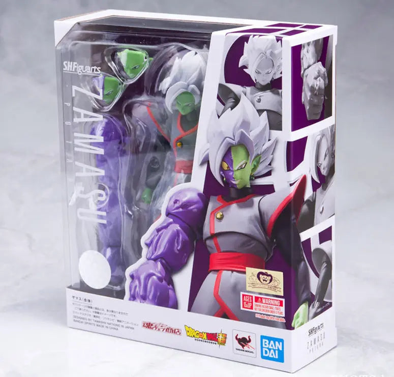 In stock and in stock Bandai Soul Limited SHF Dragon Ball Fusion Zamasu Kaioshin Action Figure Collection Gift