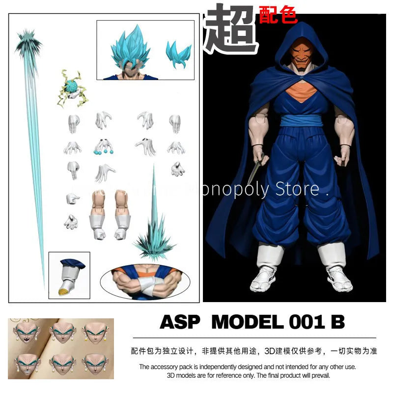 M-unitStudioVegito figura Dragon Ball Super Saiyan Dios Vegito Oni-mascarado Nightwalker Anime figuras de acción modelo juguetes
