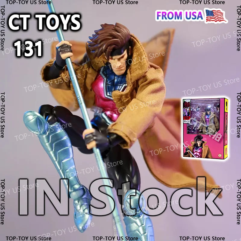Original Ct Toys Gambit Figure Mafex 131 X-Men Wolverine Shf Anime Action Figure Figurine Statue Model Kids Toy Customized Gift