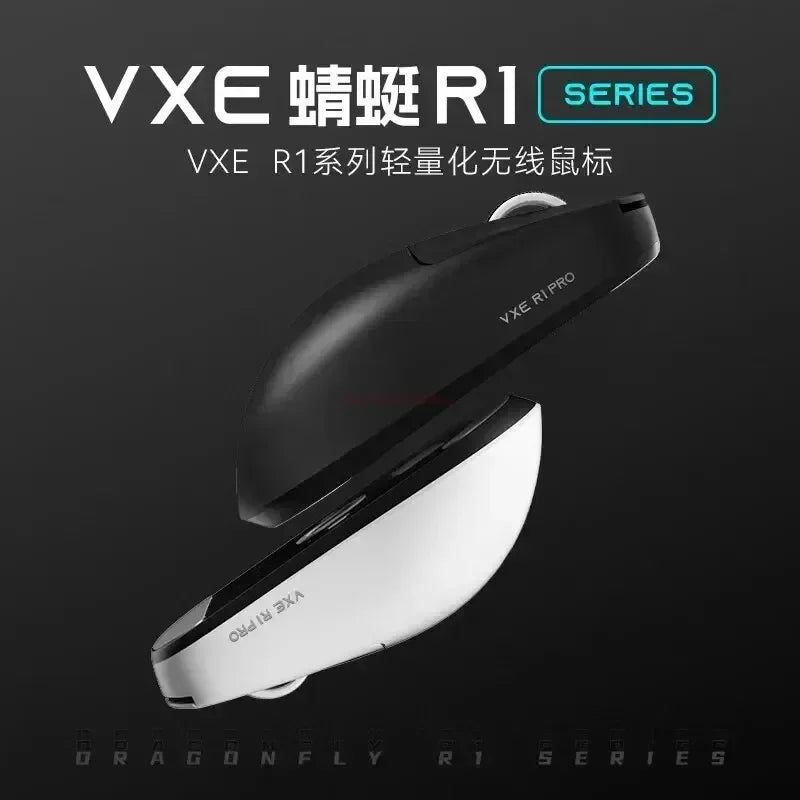 Безжична мишка Vxe Dragonfly R1 серия, лека, Paw3395, Nordic52840, 2khz, Smart Speed ​​X, ниско забавяне, Fps, геймърска мишка, подарък