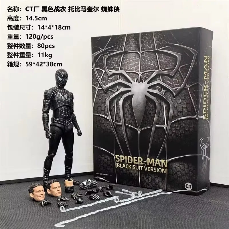 Black Spiderman Figure Across The Spider-Verse Part One S.H.Figuarts Spider-Man Venom Shf Action Figures Pvc Doll Decoration Toy