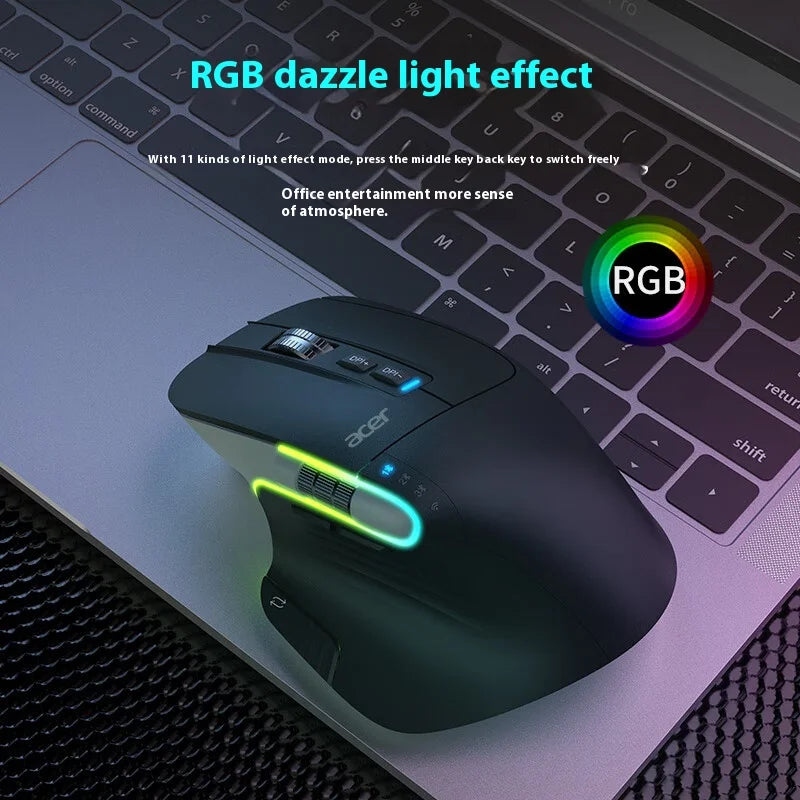 Acer Omr225 Gamer Maus Bluetooth Drahtlose Maus Dual Scroll Ergonomische Maus Programmierung Benutzerdefinierte 3 modus Gaming Mäuse Büro Mäuse