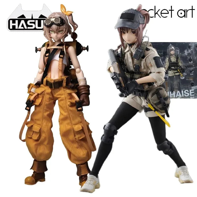 HASUKI Pocket Art Series Model Kit | Anime Mini Figure Assembly Set | DIY Collectible Craft for Hobbyists & Adults
