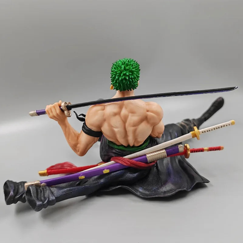 10cm One Piece Anime Figure Roronoa Zoro Anime Figure Sitting Action Figure Pvc Model Statue Collection Decoration Toys Gift