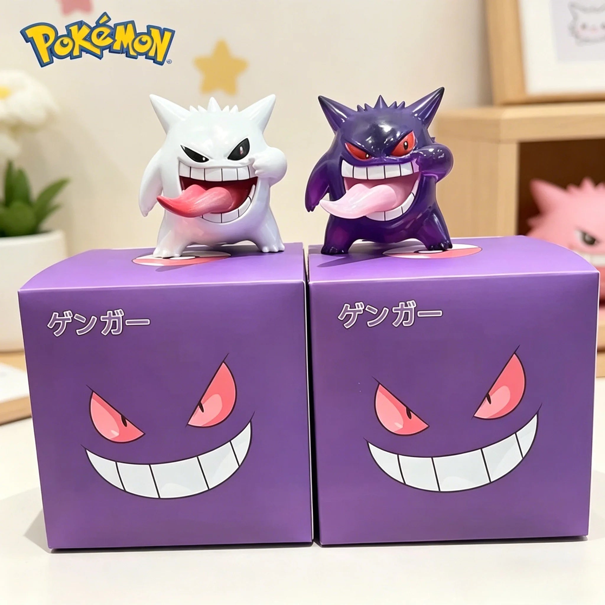 Lovely Anime Pokemon Gengar Figure Transparent Model Kawaii PVC Action Toy Room Ornament Collection Perfect Gift Ideal for Fans