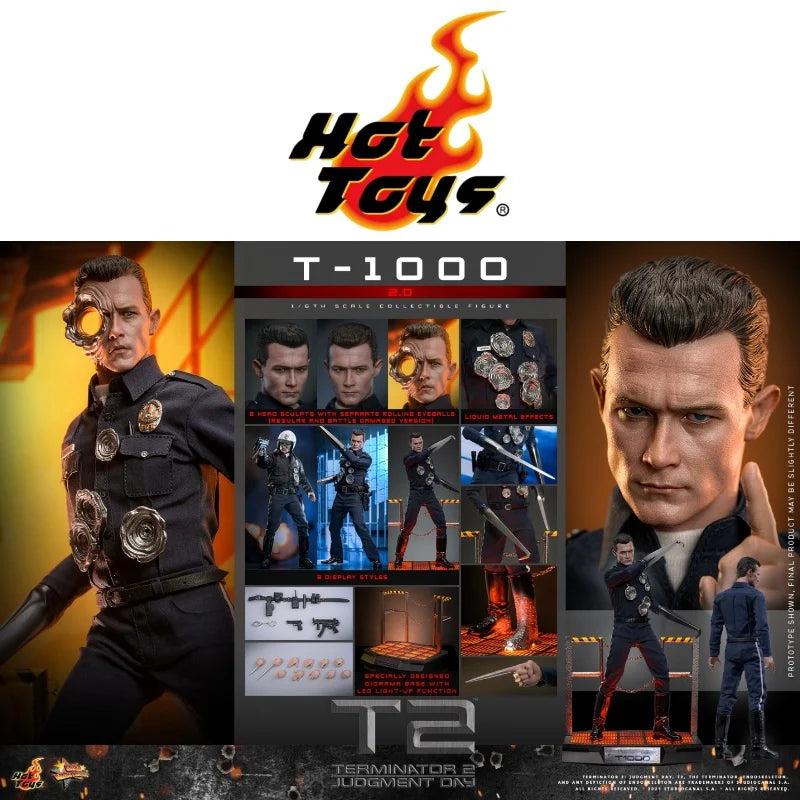 In Stock HOTTOYS HT 1/6 MMS774 Terminator 2: Judgment Day Action Figures Collectable Model Robot Police T1000 2.0 Xamx Toy Gifts