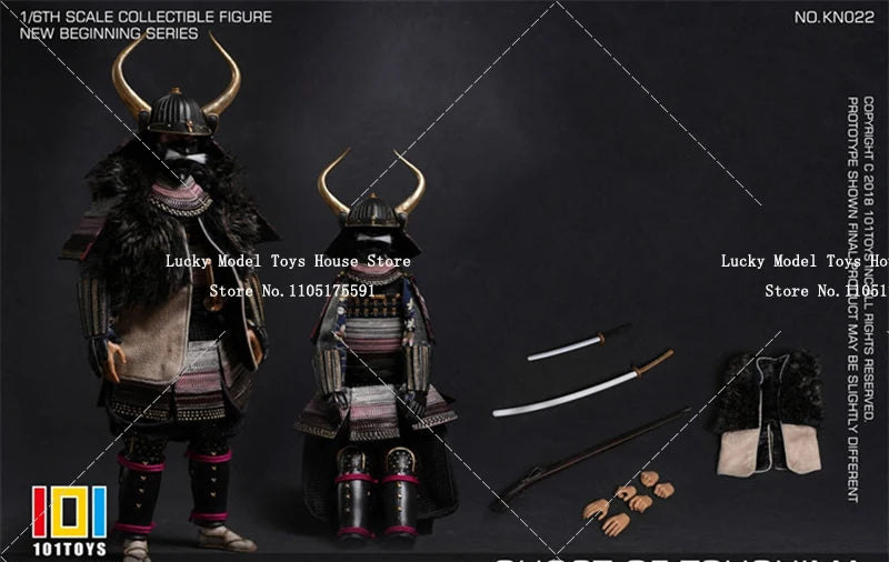 101TOYS KN020 KN021 KN022 1/6 Japan Armored Ghost Warrior Cloth Action Figure Static Long Sward Ornament 12inch Samurai Soldier