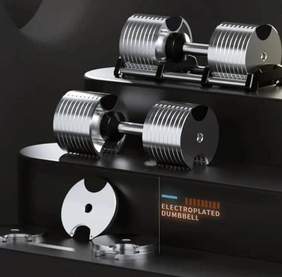 Hantelset mit verstellbaren Gewichten, neues Design, für Fitnessstudio und Fitness, freie Gewichte, 4-kg-Schritte